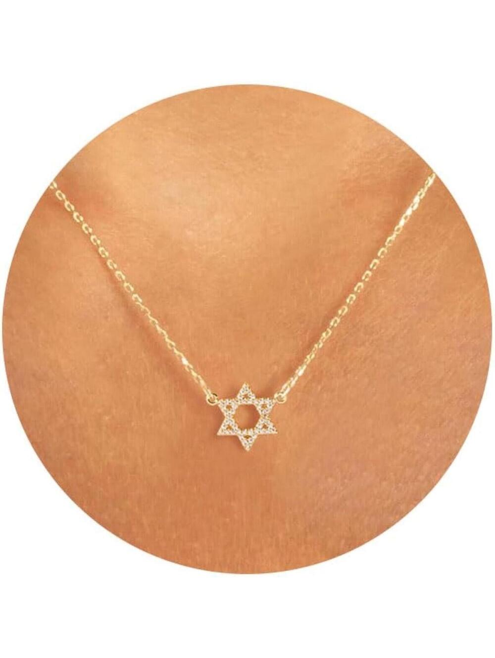 Virua Star of David Necklace 14K Gold Plated
